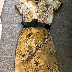 Muse for  Boston proper animal print silk dress